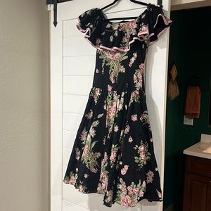 Authentic Early 90s Vintage Off the Shoulder Dress